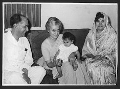HH Raja Anand Chandji, Smt. Indira Gandhiji, Rajkumar Gopal Chand and HH Rani Sudarshana Chandji